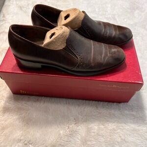 Munro Susie dark brown leather shoes size 9